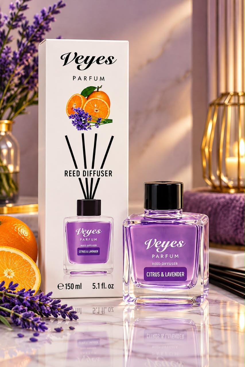 Veyes Reed Diffuser perfume in a bottle